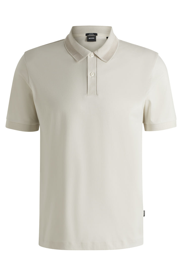 BOSS Polos Slim Fit in Cotton - H-PHILLIPSON 199 10269639 01-50531791- Concorde Fashion#color_white-131