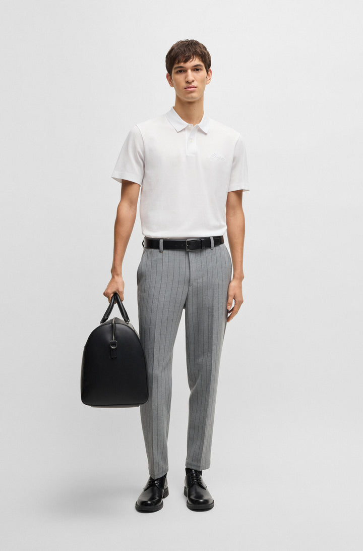 BOSS Polos Regular Fit in Cotton - C-PARRIS 10269654 01-50531402- Concorde Fashion#color_white-100