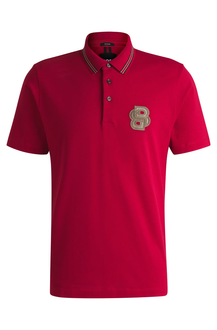 BOSS Polos Regular Fit in Cotton - C-PARRIS 10269705 01-50532961- Concorde Fashion#color_red-629