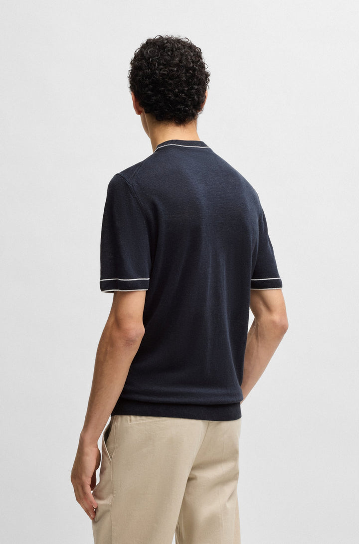 BOSS Sweaters Regular Fit - H-JIOVANNI 50537639- Concorde Fashion#color_navy-404