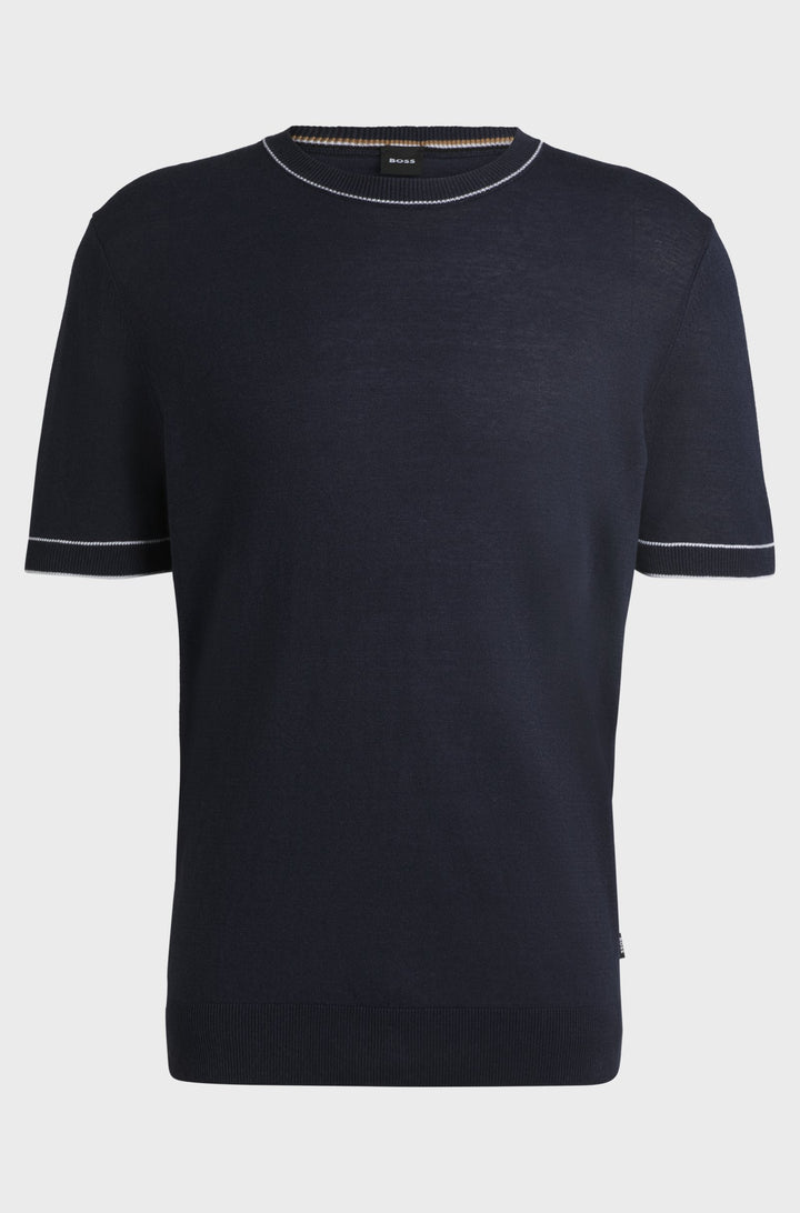 BOSS Sweaters Regular Fit - H-JIOVANNI 50537639- Concorde Fashion#color_navy-404