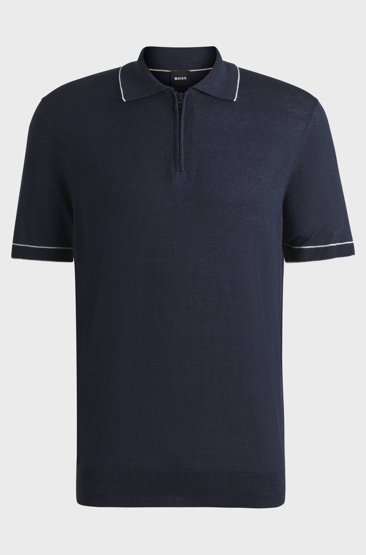 BOSS Sweaters Regular Fit - H-JIOVANOTTO 50537640- Concorde Fashion#color_navy-404