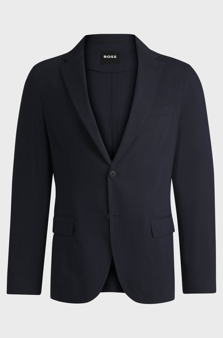 BOSS Blazers Modern Fit in Viscose Mix - P-HANRY-FLAPS-WG-252 10270292 01-50540685- Concorde Fashion#color_navy-404