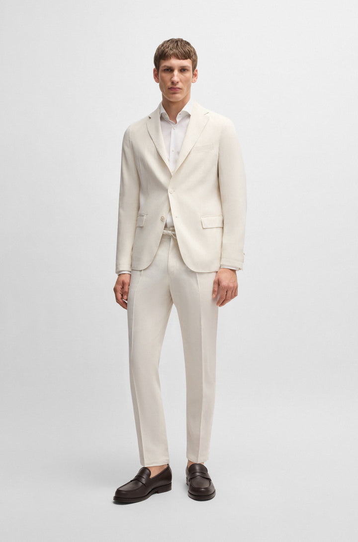 BOSS Blazers Modern Fit in Viscose Mix - P-HANRY-FLAPS-WG-252 10270292 01-50540685- Concorde Fashion#color_white-131