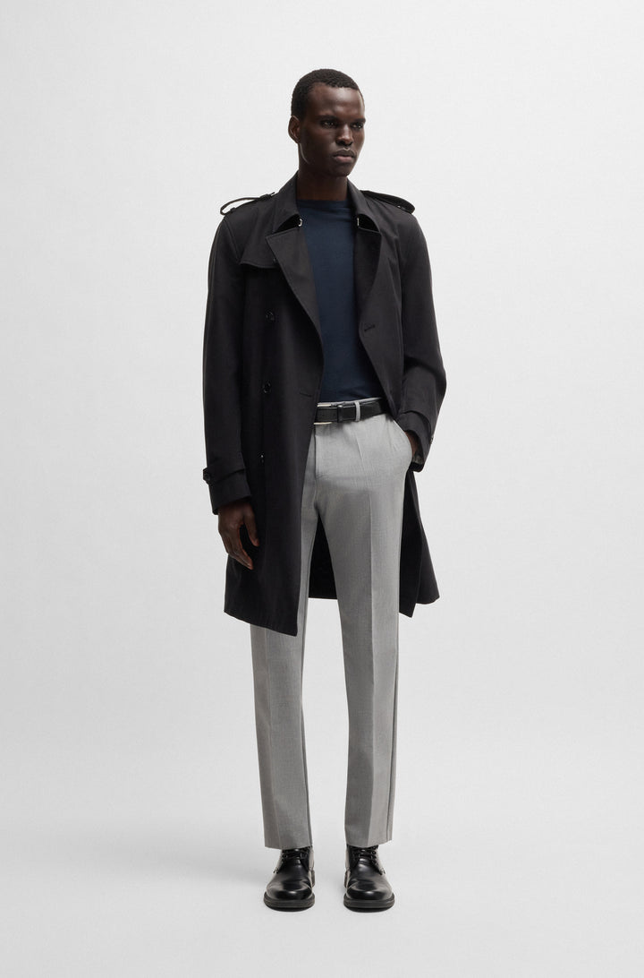 BOSS T-Shirts Regular Fit in Cotton Mix - H-TAUT 28 10270466 01-50537498- Concorde Fashion#color_navy-404