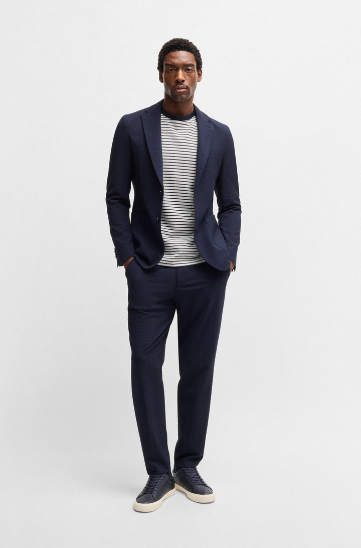 BOSS T-Shirts Regular Fit in Cotton Mix - H-TAUT 28 10270466 01-50537498- Concorde Fashion#color_navy-405