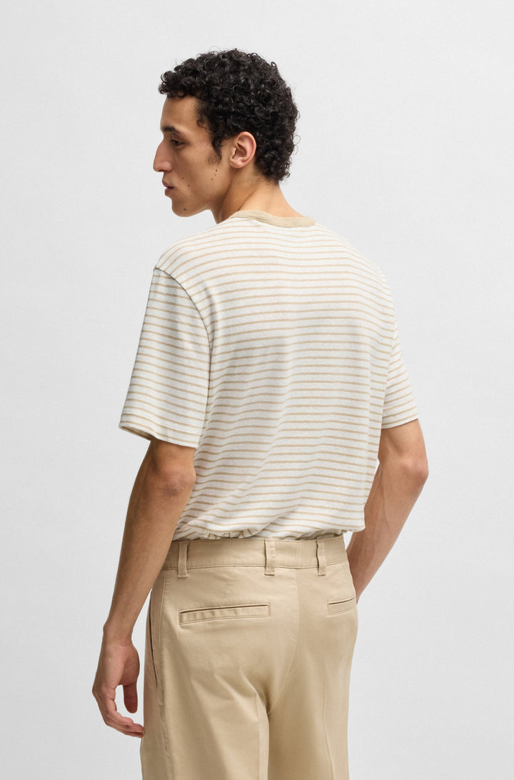 BOSS T-Shirts Regular Fit in Cotton Mix - H-TAUT 28 10270466 01-50537498- Concorde Fashion#color_beige-275