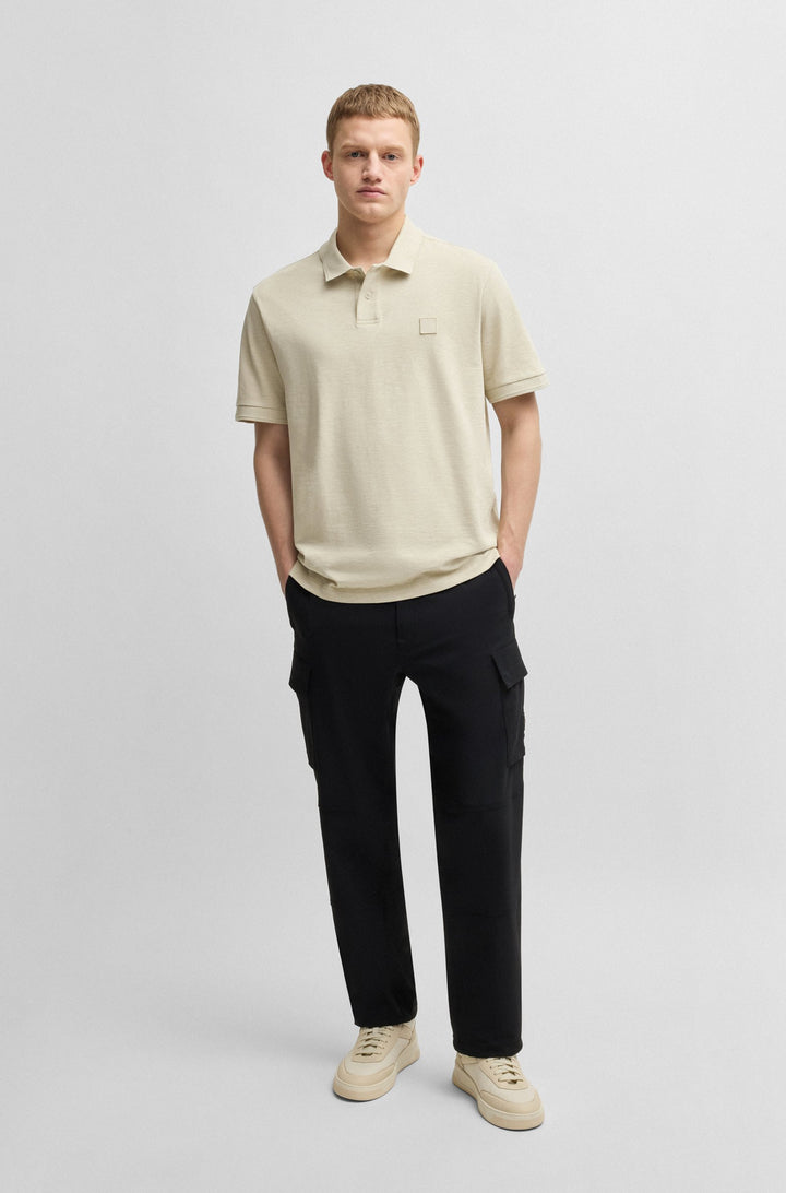BOSS Polos Relaxed Fit in Cotton Mix - PE_LINENLOGO 10270604 01-50536728- Concorde Fashion#color_beige-271