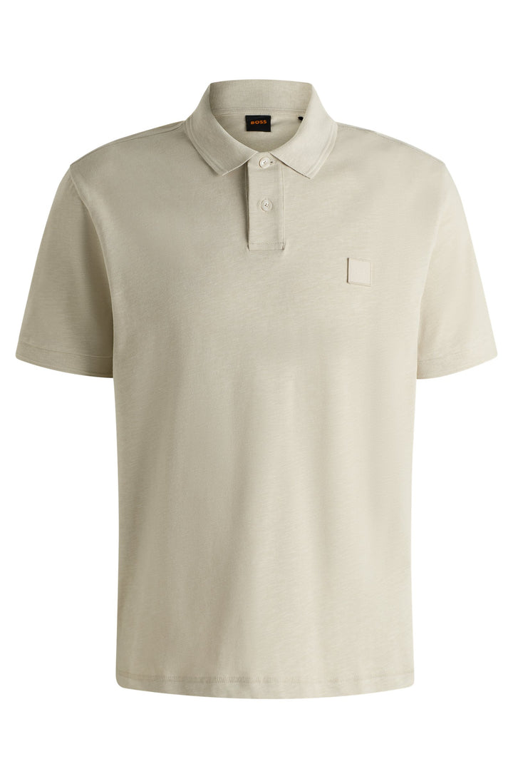 BOSS Polos Relaxed Fit in Cotton Mix - PE_LINENLOGO 10270604 01-50536728- Concorde Fashion#color_beige-271