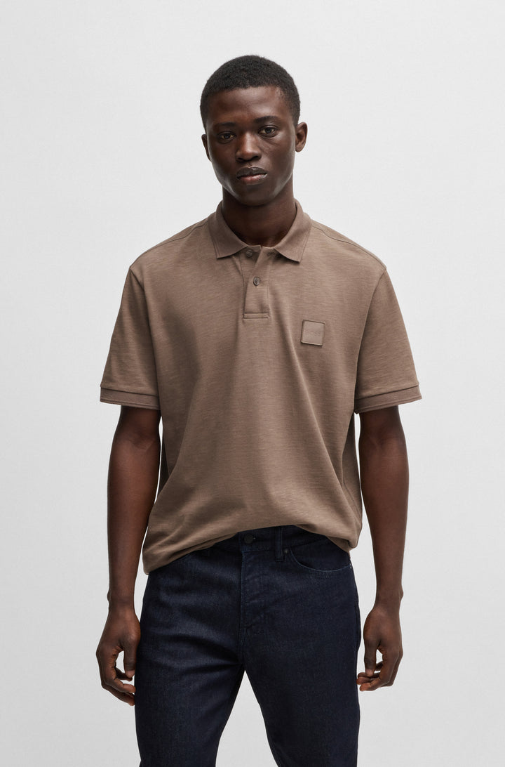 BOSS Polos Relaxed Fit in Cotton Mix - PE_LINENLOGO 10270604 01-50536728- Concorde Fashion#color_beige-294