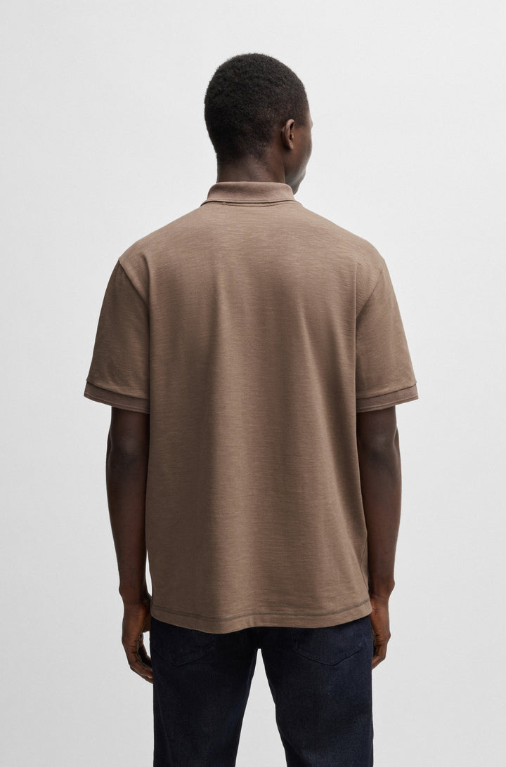 BOSS Polos Relaxed Fit in Cotton Mix - PE_LINENLOGO 10270604 01-50536728- Concorde Fashion#color_beige-294