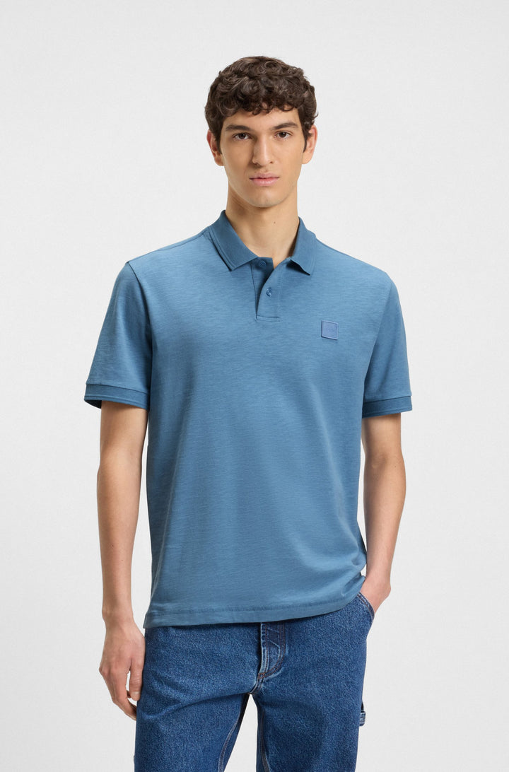BOSS Polos Relaxed Fit in Cotton Mix - PE_LINENLOGO 10270604 01-50536728- Concorde Fashion#color_blue-462