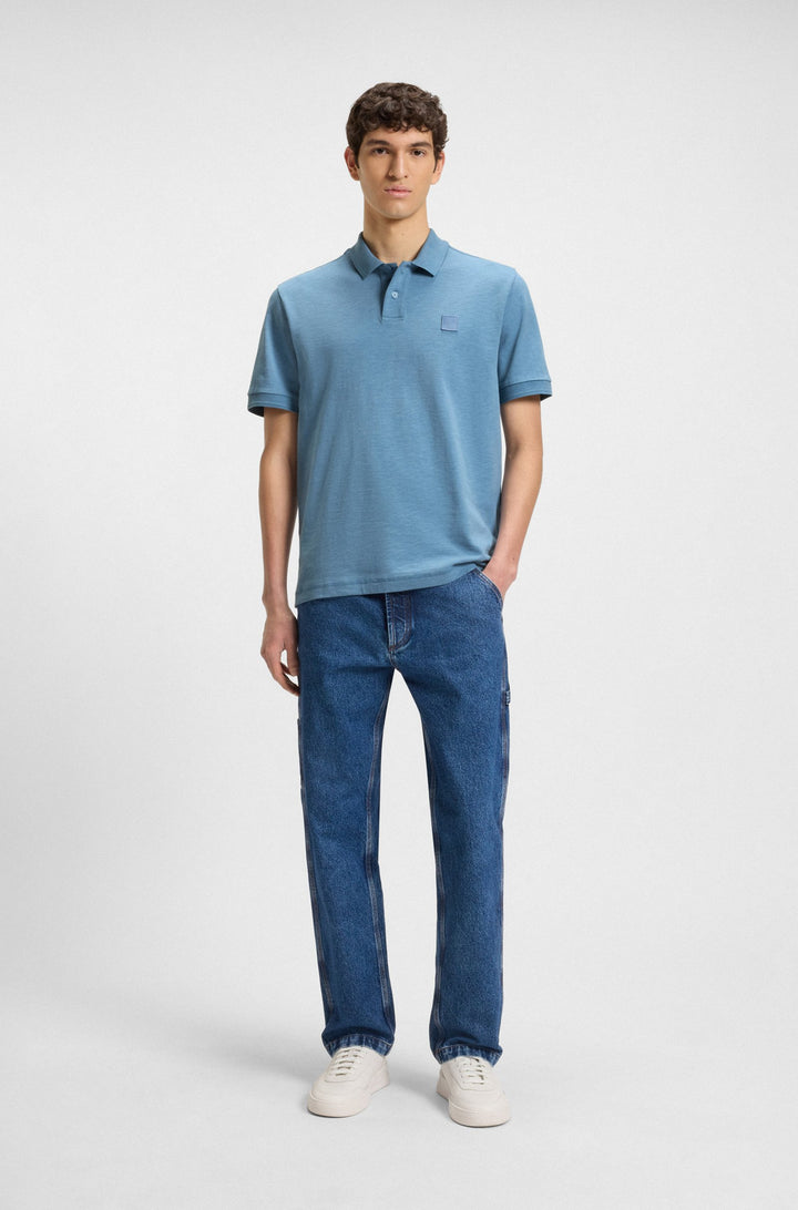BOSS Polos Relaxed Fit in Cotton Mix - PE_LINENLOGO 10270604 01-50536728- Concorde Fashion#color_blue-462