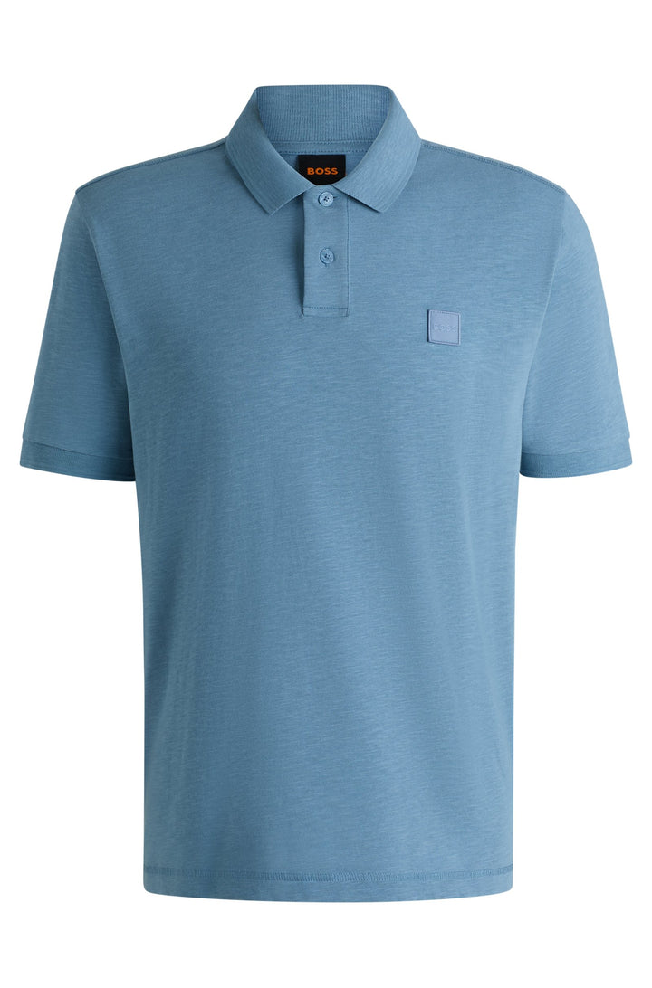BOSS Polos Relaxed Fit in Cotton Mix - PE_LINENLOGO 10270604 01-50536728- Concorde Fashion#color_blue-462