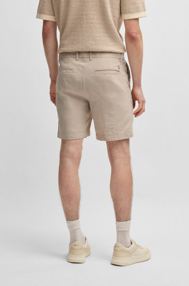 BOSS Shorts Regular Fit in Polyester Mix - C-KANE-RDS-SHORTS 10270605 01-50538016- Concorde Fashion#color_beige-275