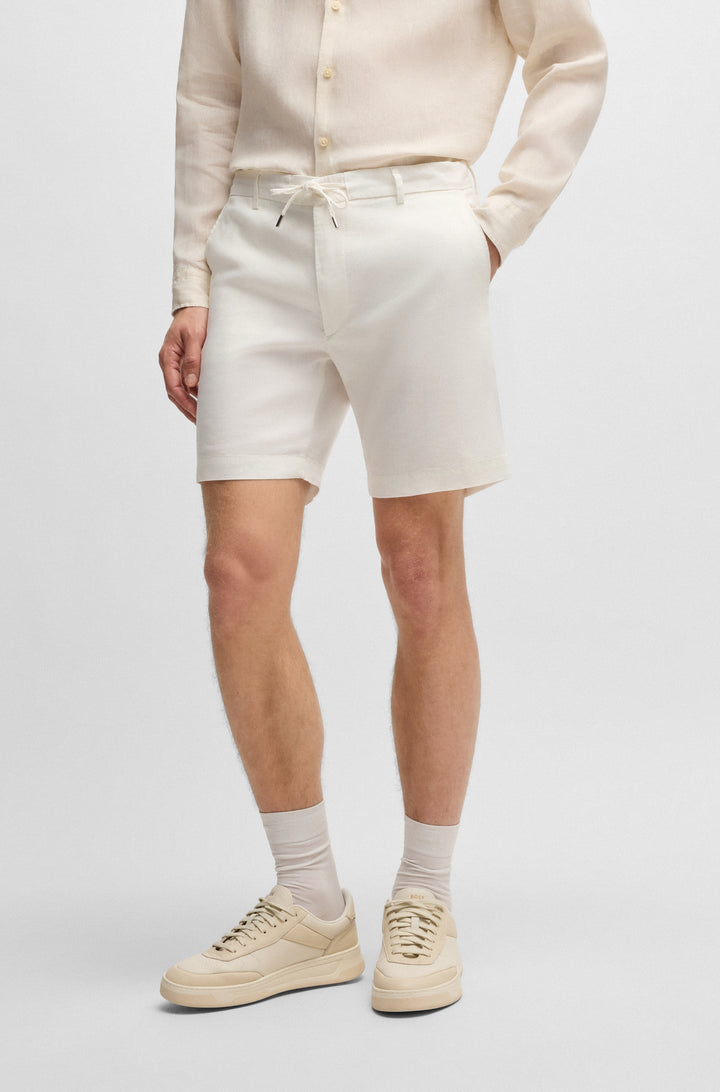 BOSS Shorts Regular Fit in Polyester Mix - C-KANE-RDS-SHORTS 10270605 01-50538016- Concorde Fashion#color_white-100