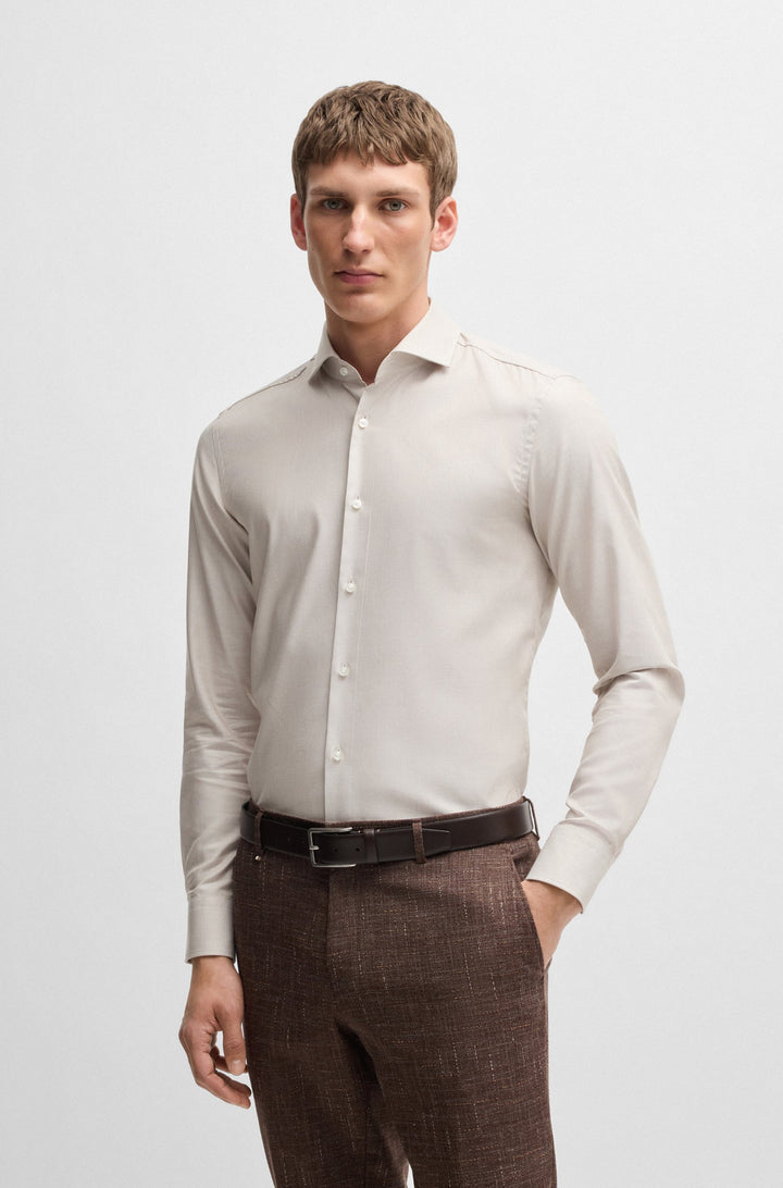 BOSS Formal Shirts Slim Fit - H-HANK-SPREAD-C1-222 50539203- Concorde Fashion#color_beige-275
