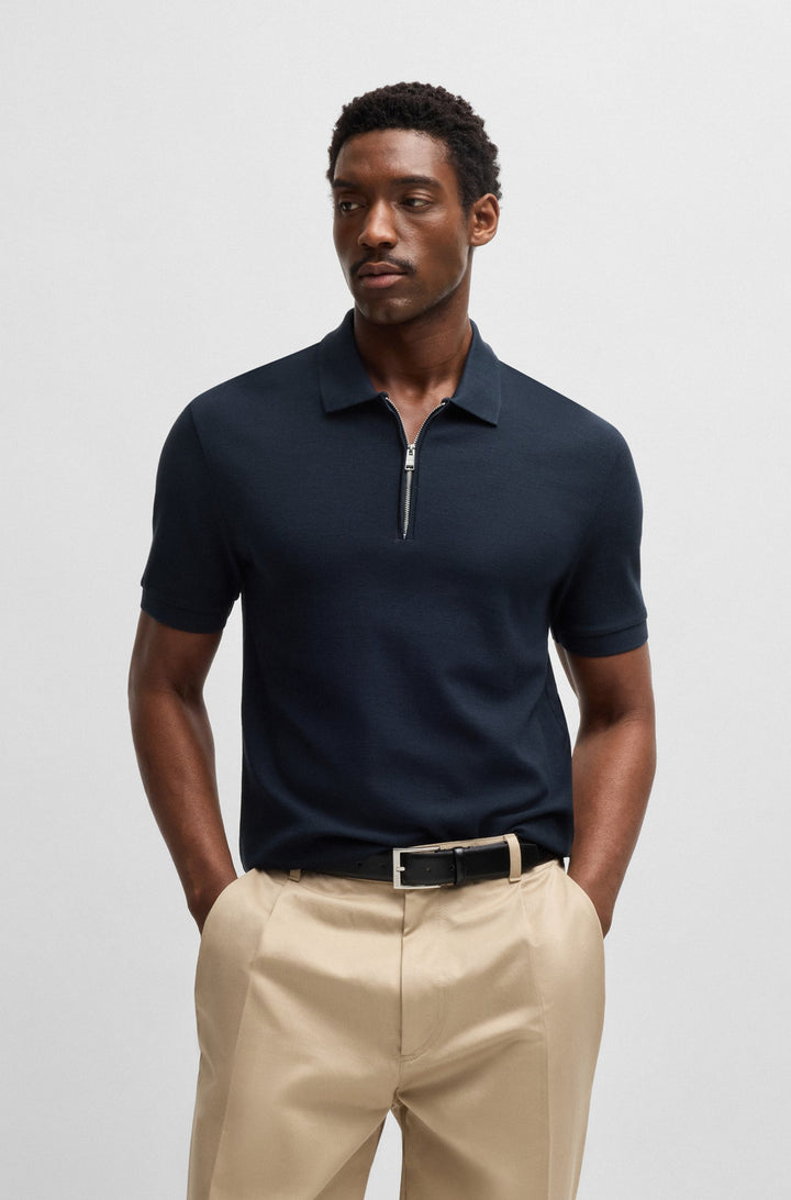 BOSS Polos Regular Fit - H-PARAS 120 50536768- Concorde Fashion#color_navy-404