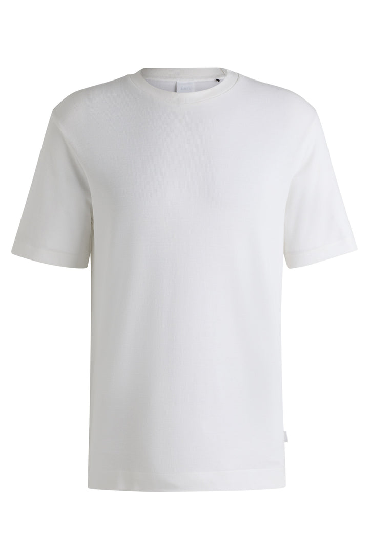 BOSS T-Shirts Regular Fit in Cotton Mix - H-THOMPSON 120 10271422 01-50536795- Concorde Fashion#color_white-100