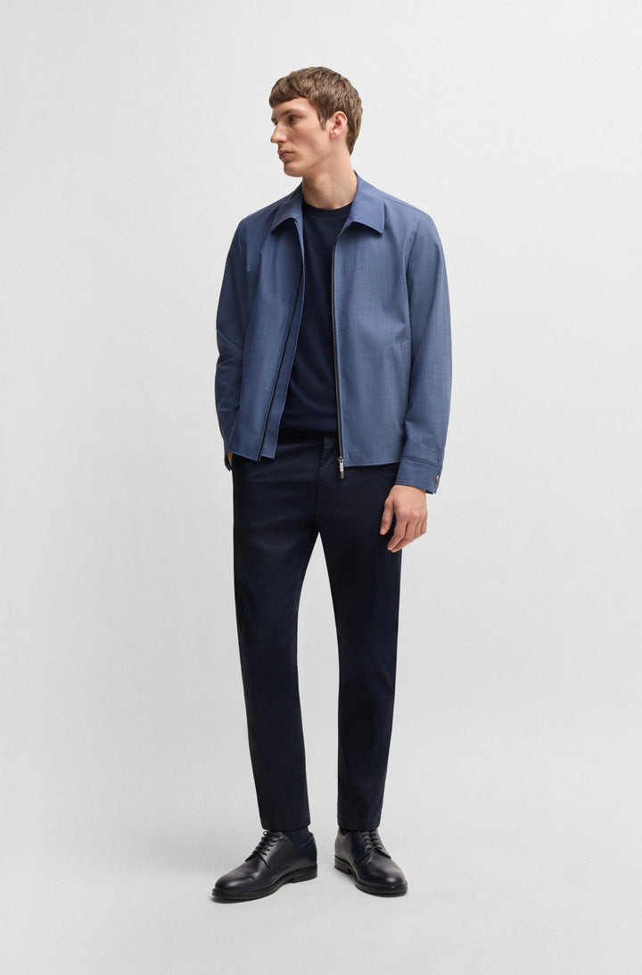 BOSS T-Shirts Regular Fit in Silk Mix - P-THOMPSON 52 10271425 01-50536636- Concorde Fashion#color_navy-404