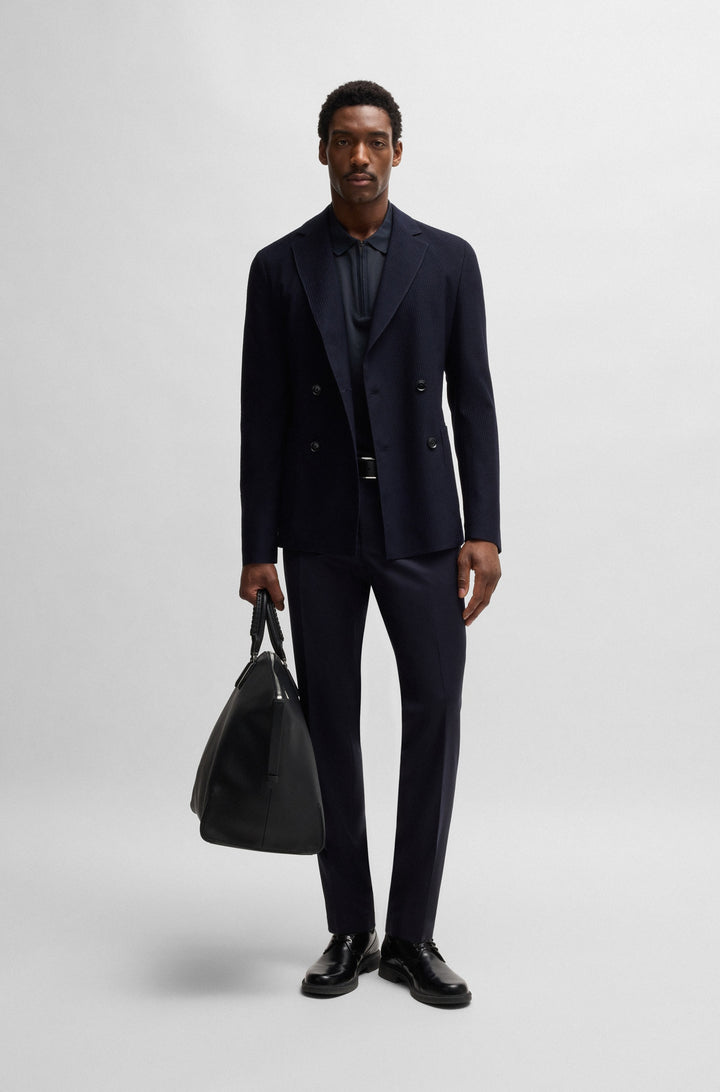 BOSS Polos Regular Fit in Cotton Mix - P-PARAS 25 10271426 01-50537494- Concorde Fashion#color_navy-404