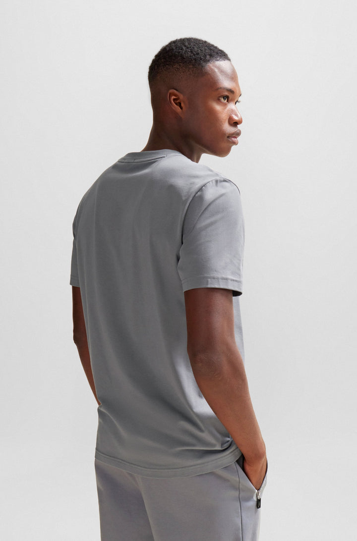 BOSS Regular Fit T-Shirts in Cotton Mix - TEE 8 10110340 01-50506372- Concorde Fashion#color_grey-036