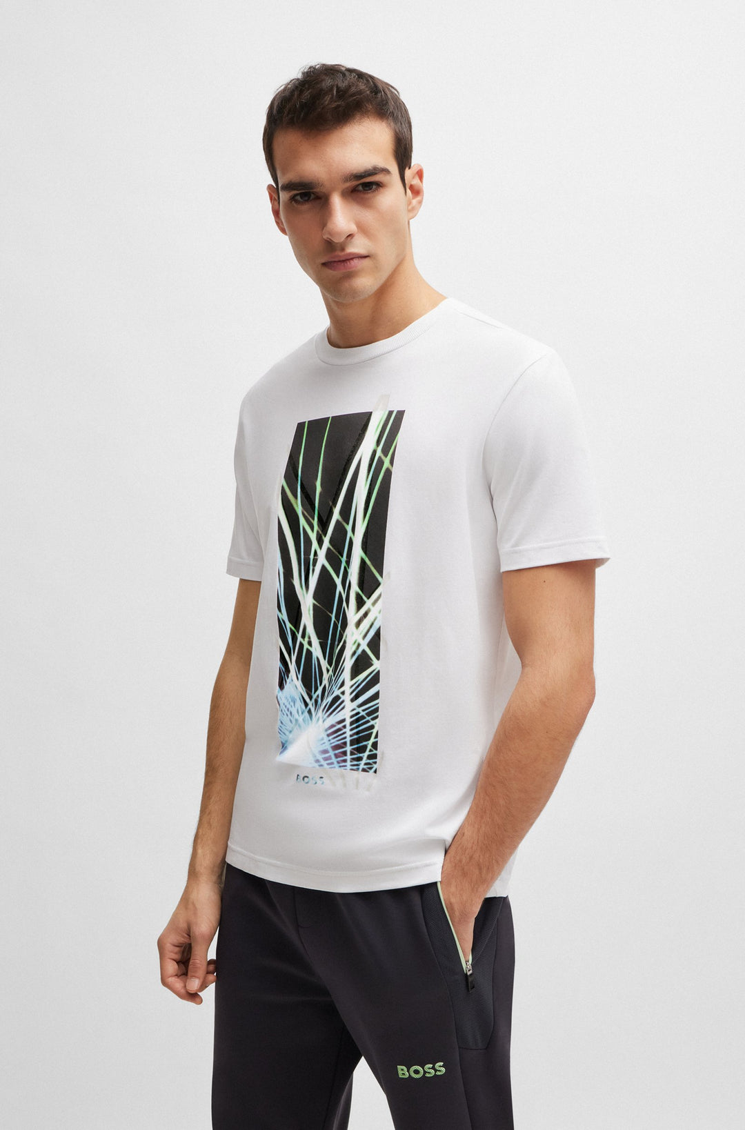 BOSS Regular Fit T-Shirts in Cotton Mix - TEE 6 10110340 01-50514647- Concorde Fashion#color_white-100
