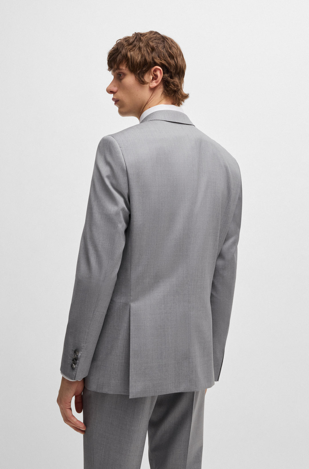 BOSS Suits Slim Fit in Wool - H-HUGE-2PCS-224 10189044 01-50479561- Concorde Fashion#color_grey-032
