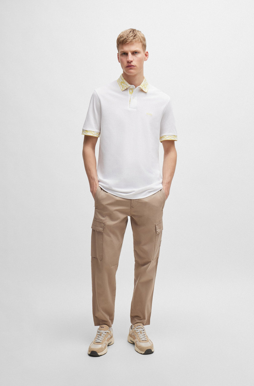 BOSS Regular Fit Polos in Cotton - PE_OCEAN_DETAILED 10191116 01-50515903- Concorde Fashion#color_white-100