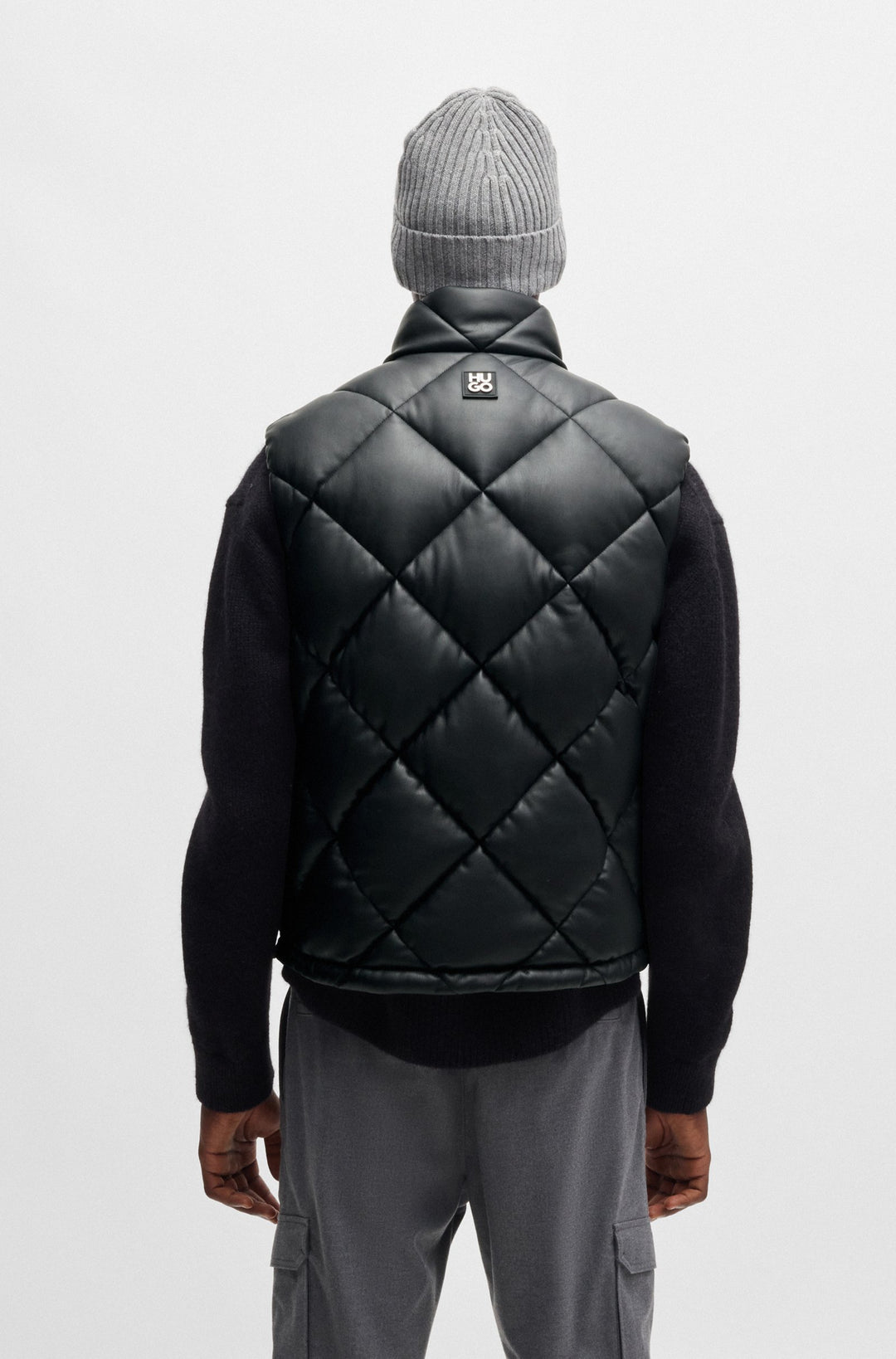 HUGO Vests Regular Fit in Polyester - BORINTINO2441 10194301 01-50527323- Concorde Fashion#color_black-001
