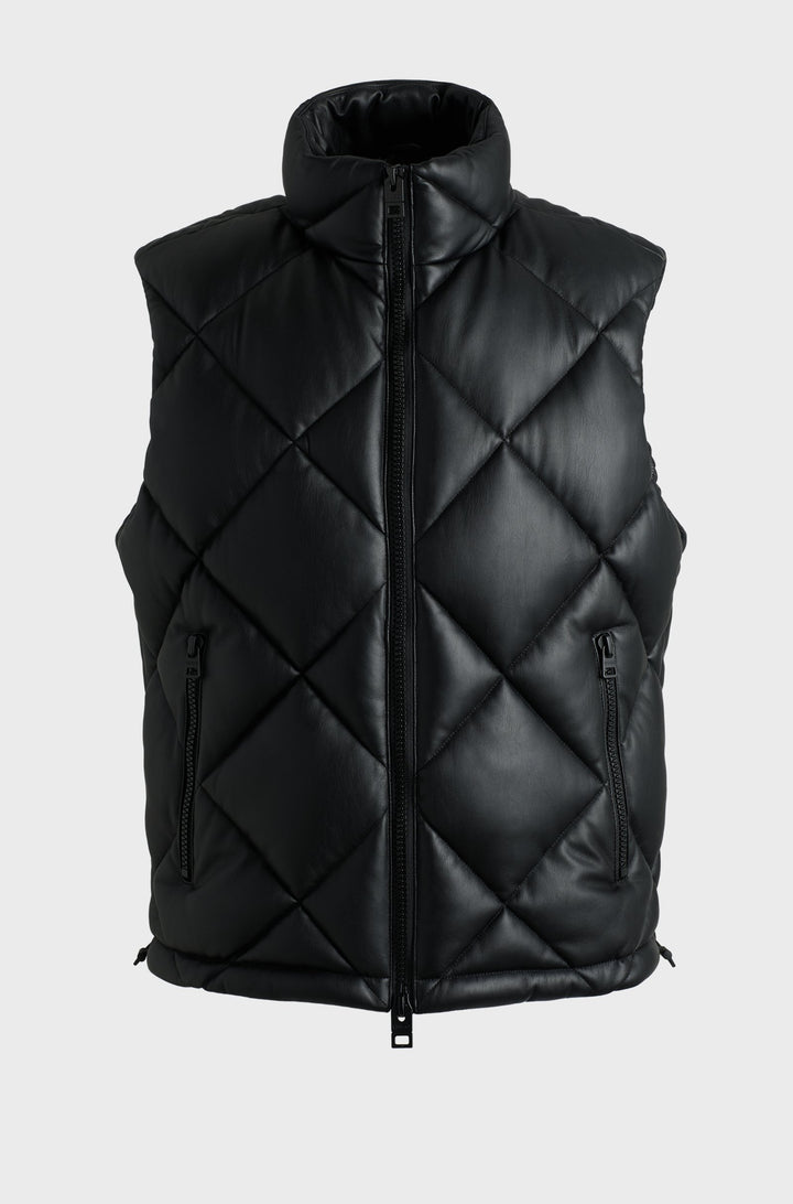 HUGO Vests Regular Fit in Polyester - BORINTINO2441 10194301 01-50527323- Concorde Fashion#color_black-001