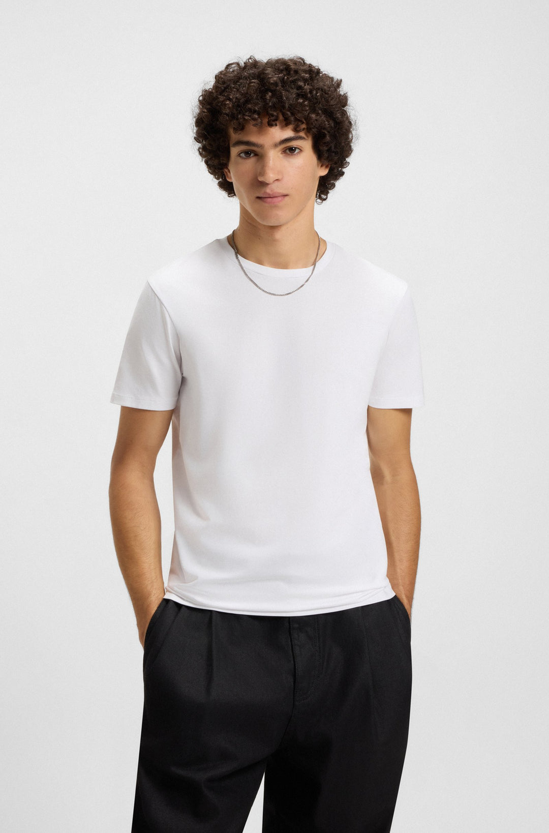 HUGO T-Shirts Slim Fit - HUGO-ROUND 50325440Concorde Fashion#color_white-100