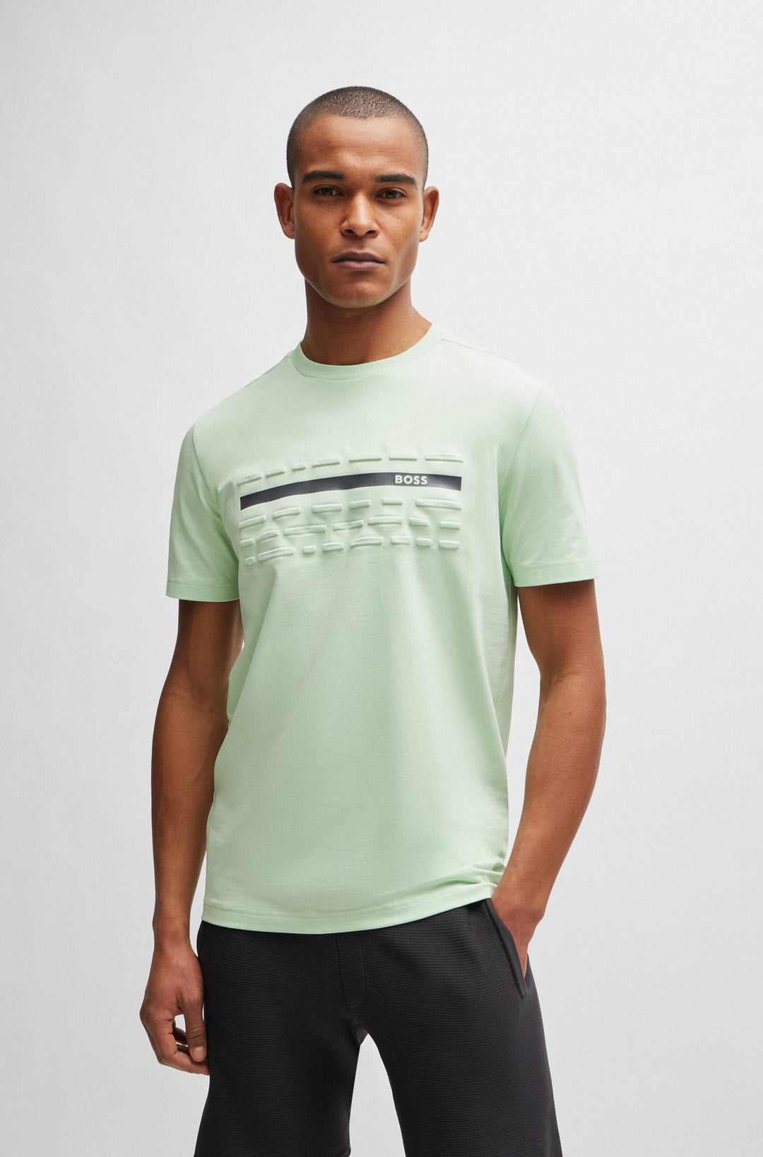 BOSS Regular Fit T-Shirts in Cotton Mix - TEE 4 10194355 01-50513010- Concorde Fashion#color_green-388