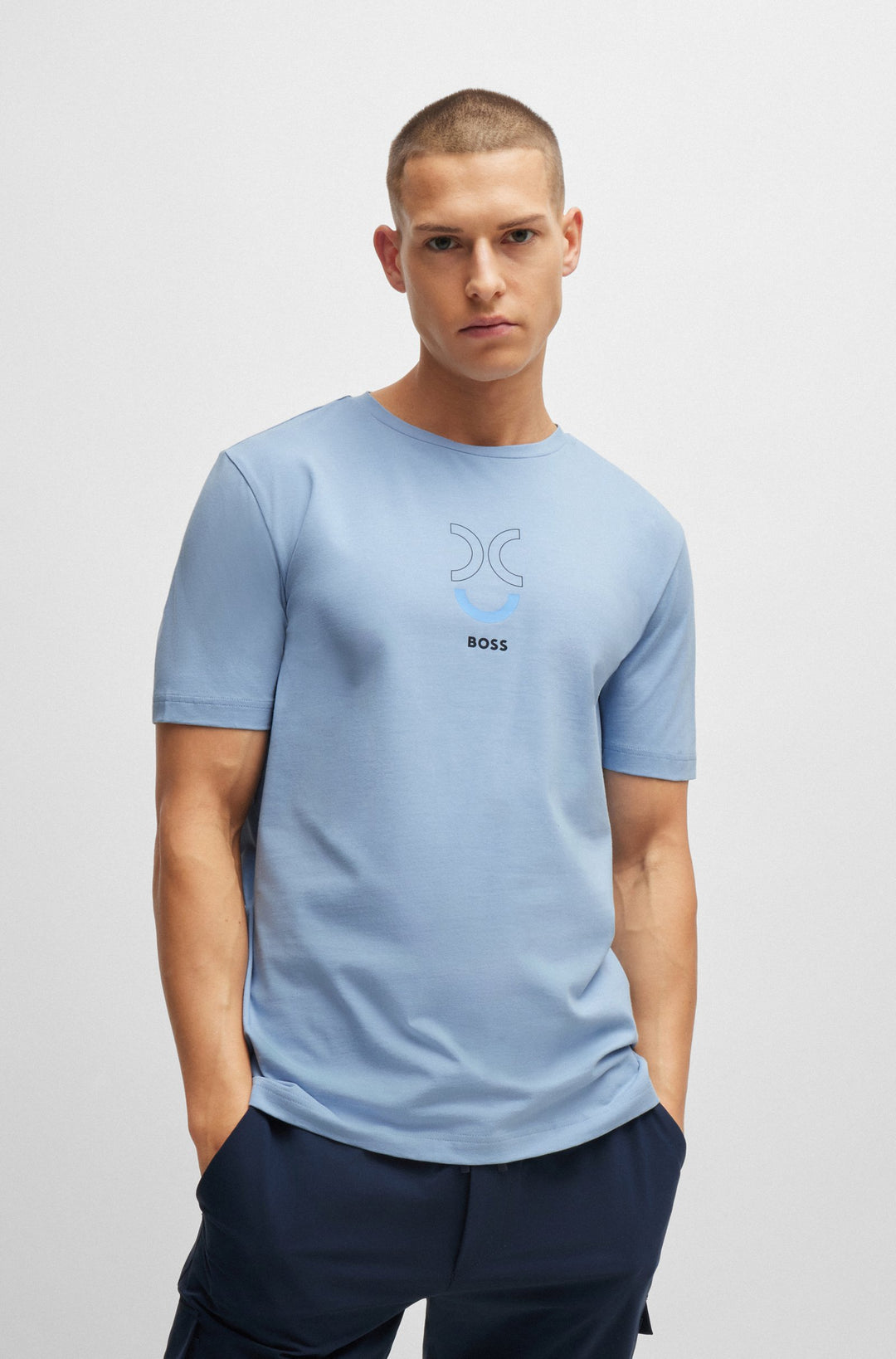 BOSS T-Shirts Regular Fit in Cotton Mix - T-SHIRT 2-PACK 2 10194355 01-50519575- Concorde Fashion#color_assorted-966