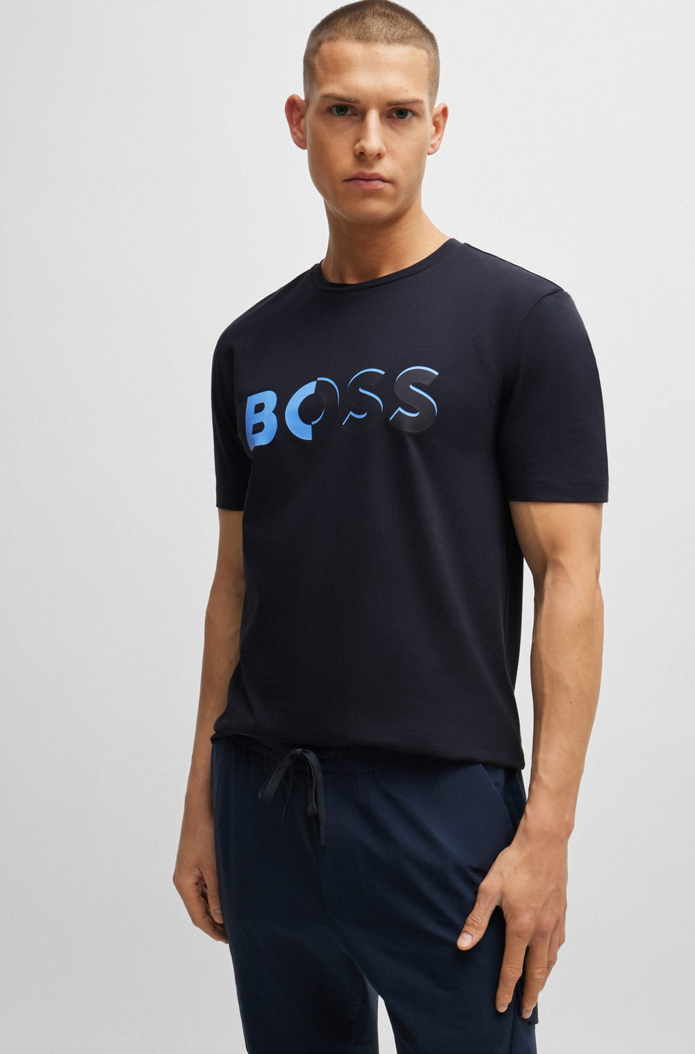 BOSS T-Shirts Regular Fit in Cotton Mix - T-SHIRT 2-PACK 2 10194355 01-50519575- Concorde Fashion#color_assorted-966