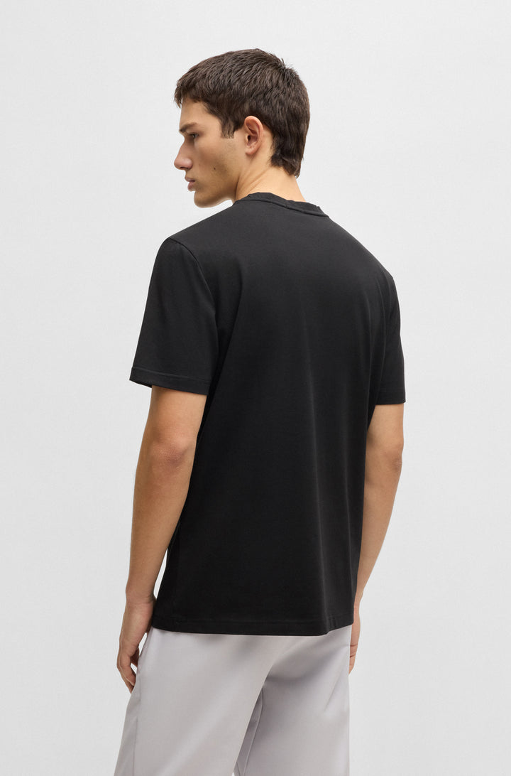 BOSS T-Shirts Regular Fit in Cotton Mix - TEE LOGO 10194355 01-50535273- Concorde Fashion#color_black-001