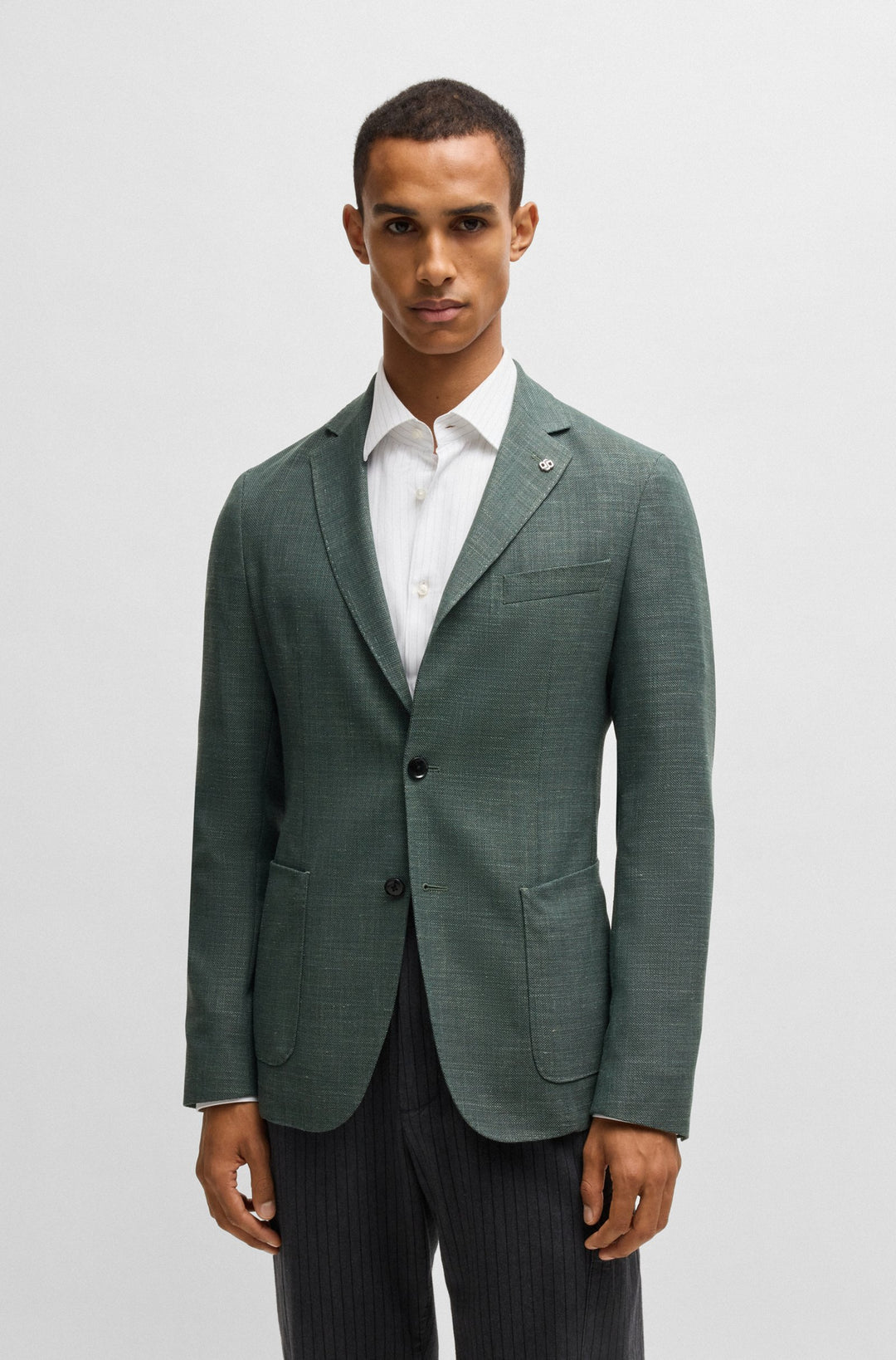 BOSS Blazers Slim Fit in Polyester Mix - C-HANRY-233 10205293 01-50521629- Concorde Fashion#color_green-330