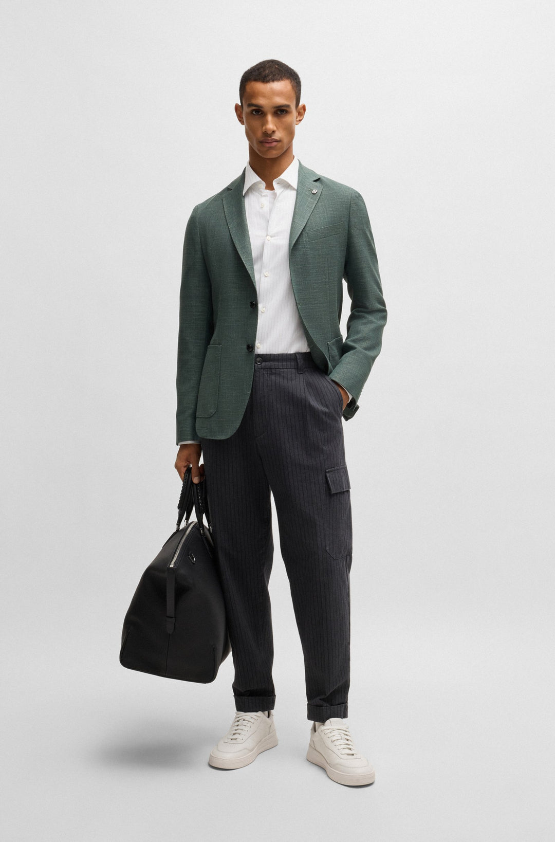 BOSS Blazers Slim Fit in Polyester Mix - C-HANRY-233 10205293 01-50521629- Concorde Fashion#color_green-330
