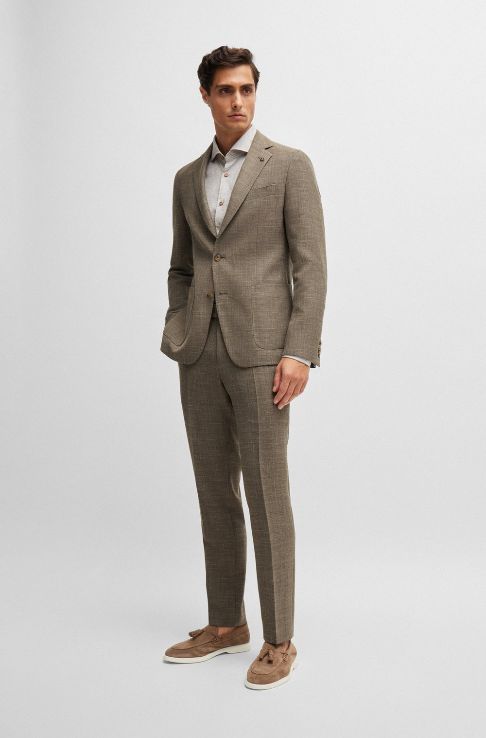 BOSS Blazers Slim Fit in Polyester Mix - C-HANRY-233 10205293 01-50521629- Concorde Fashion#color_beige-282
