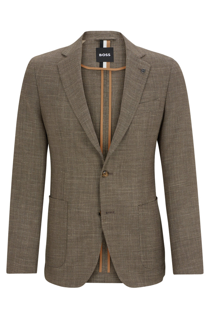 BOSS Blazers Slim Fit in Polyester Mix - C-HANRY-233 10205293 01-50521629- Concorde Fashion#color_beige-282