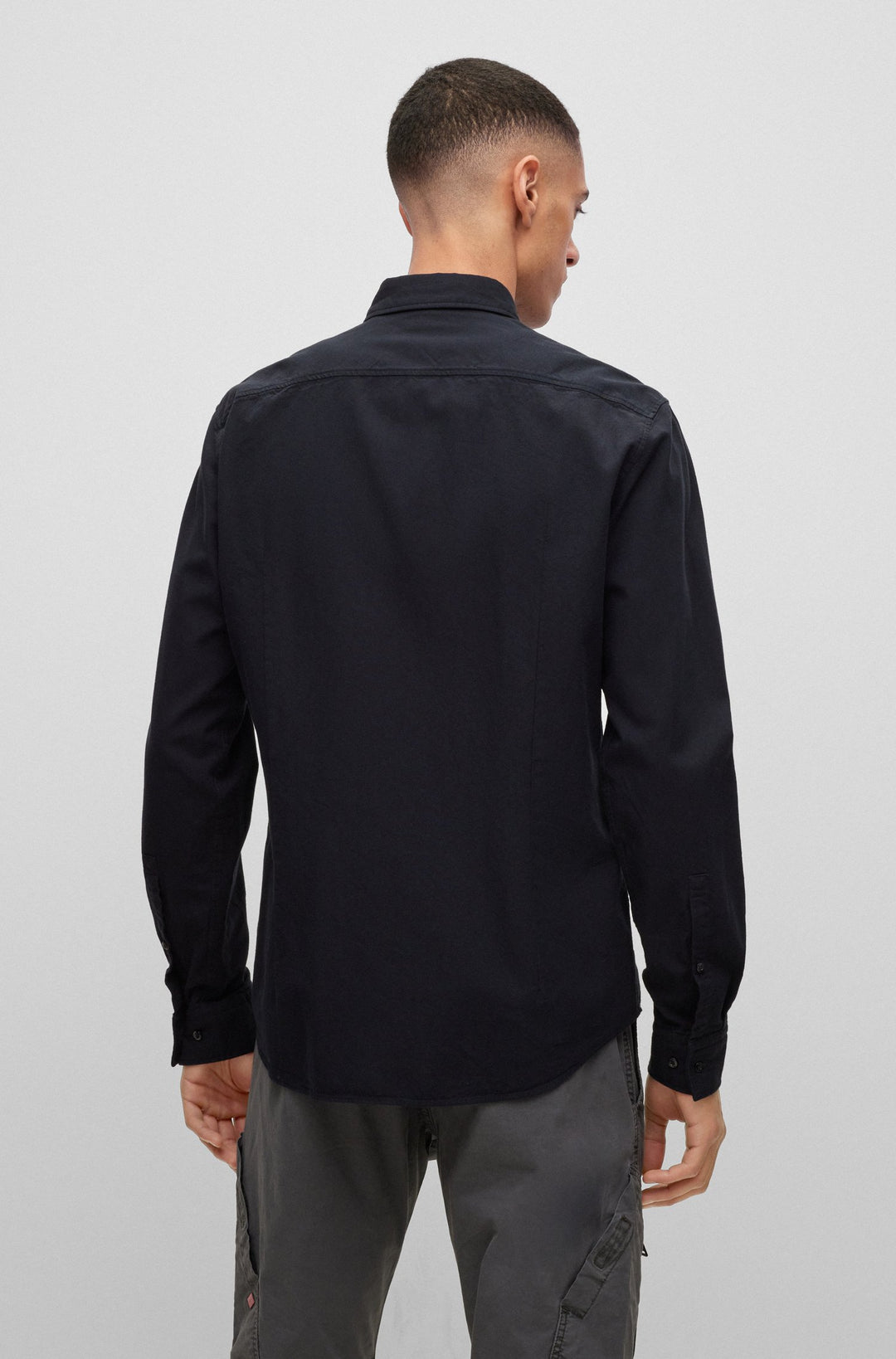 HUGO Slim Fit Casual Shirts in Cotton - EVITO 10206255 04-50479302- Concorde Fashion#color_black-004