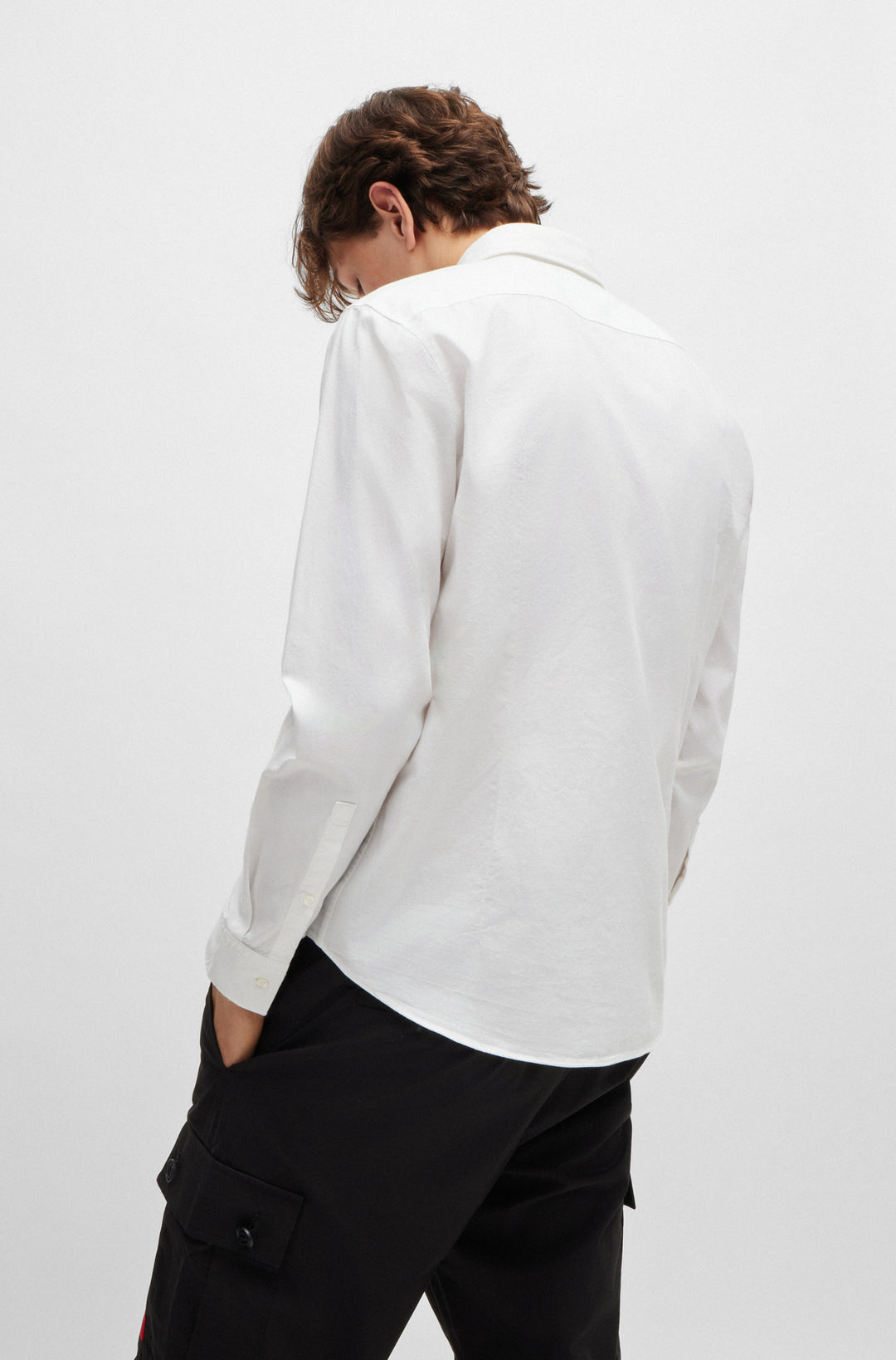 HUGO Casual Shirts Slim Fit in Cotton - EVITO 10206255 04-50479302- Concorde Fashion#color_white-199