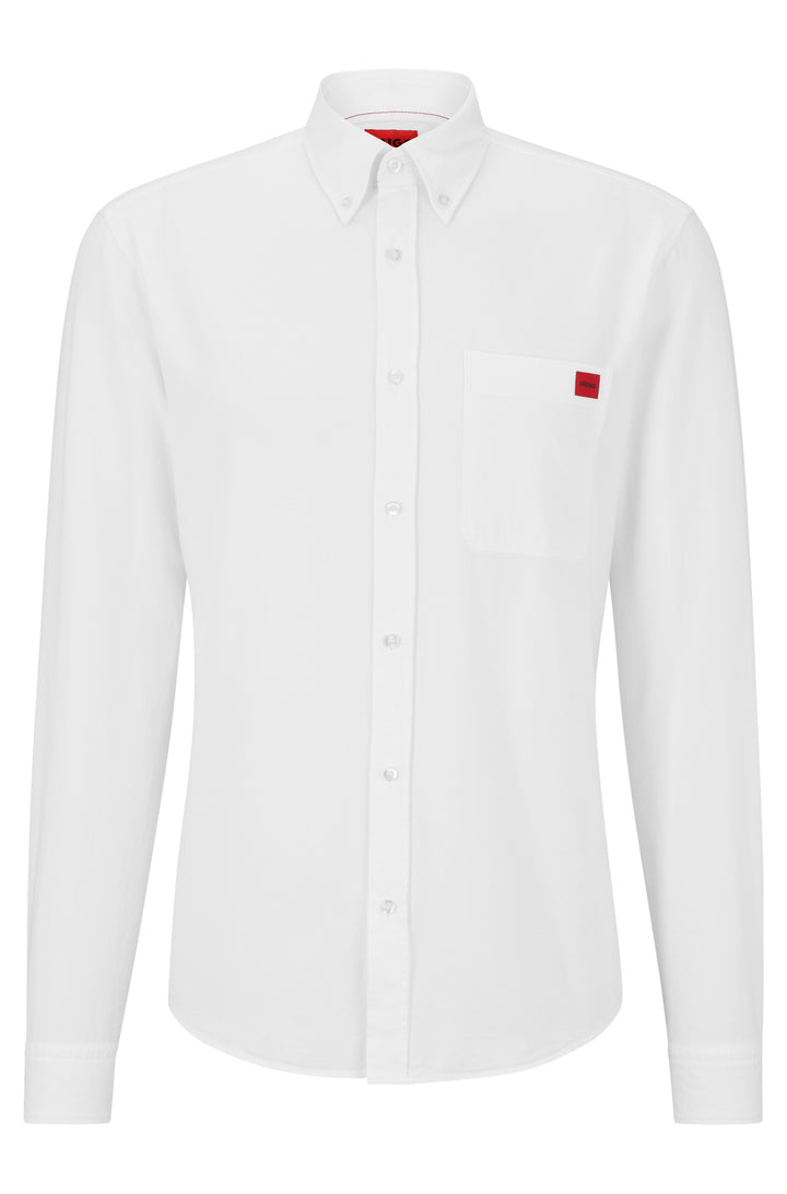 HUGO Casual Shirts Slim Fit in Cotton - EVITO 10206255 04-50479302- Concorde Fashion#color_white-199