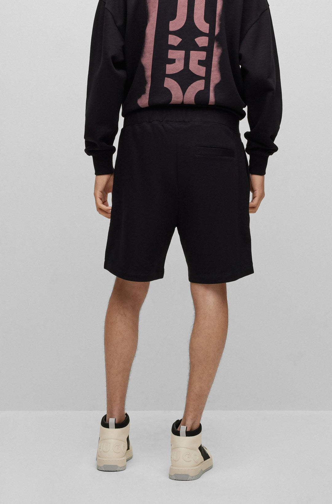 HUGO Regular Fit Shorts in Cotton - DOLIVAR 10208839 01-50487543- Concorde Fashion#color_black-001