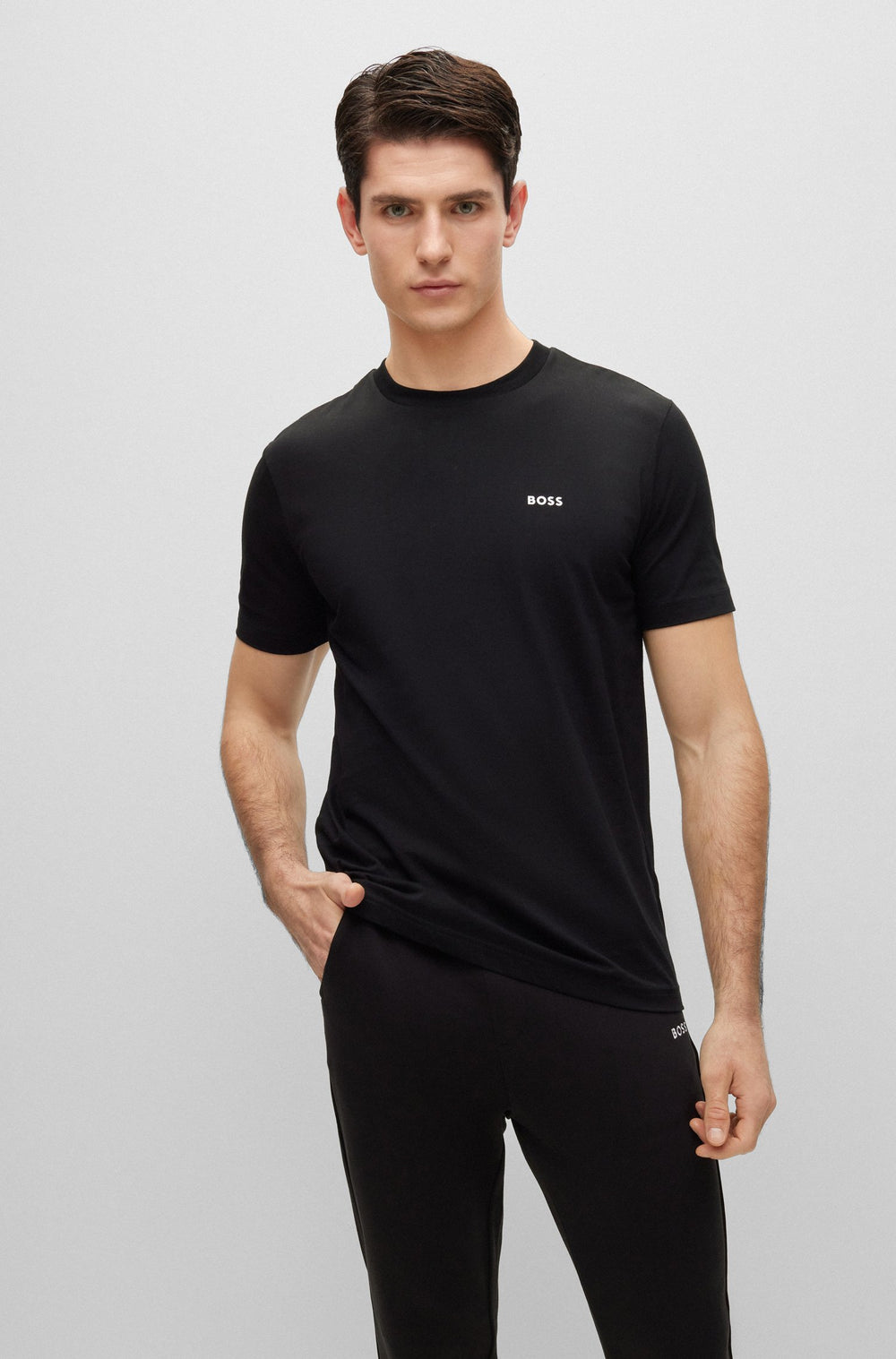 BOSS Regular Fit T-Shirts in Cotton - TEE 7 10213473 01-50491448- Concorde Fashion#color_black-001