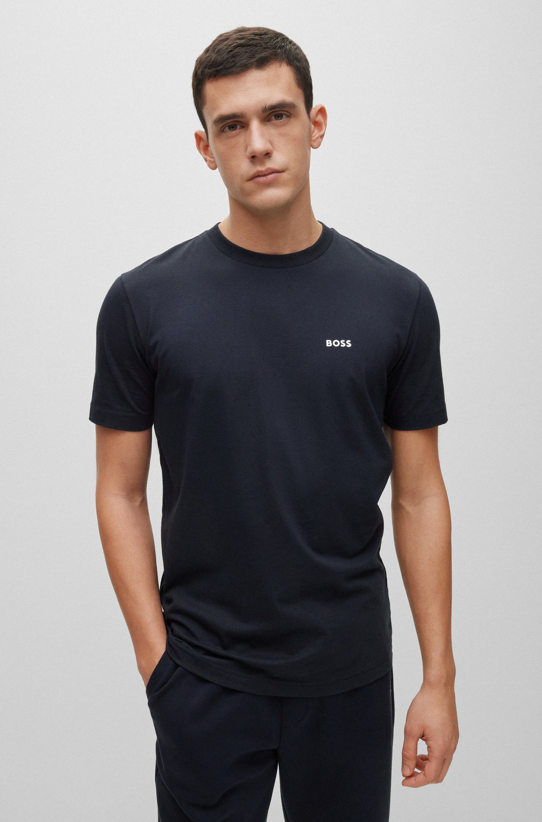 BOSS Regular Fit T-Shirts in Cotton - TEE 7 10213473 01-50491448- Concorde Fashion#color_navy-402