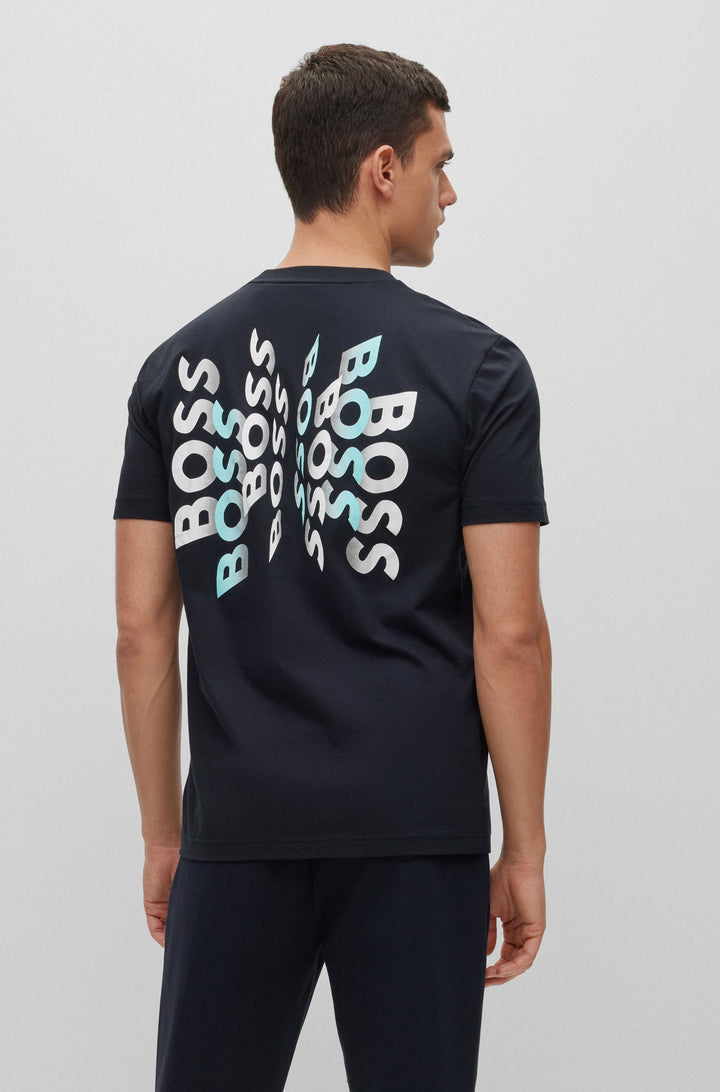 BOSS Regular Fit T-Shirts in Cotton - TEE 7 10213473 01-50491448- Concorde Fashion#color_navy-402