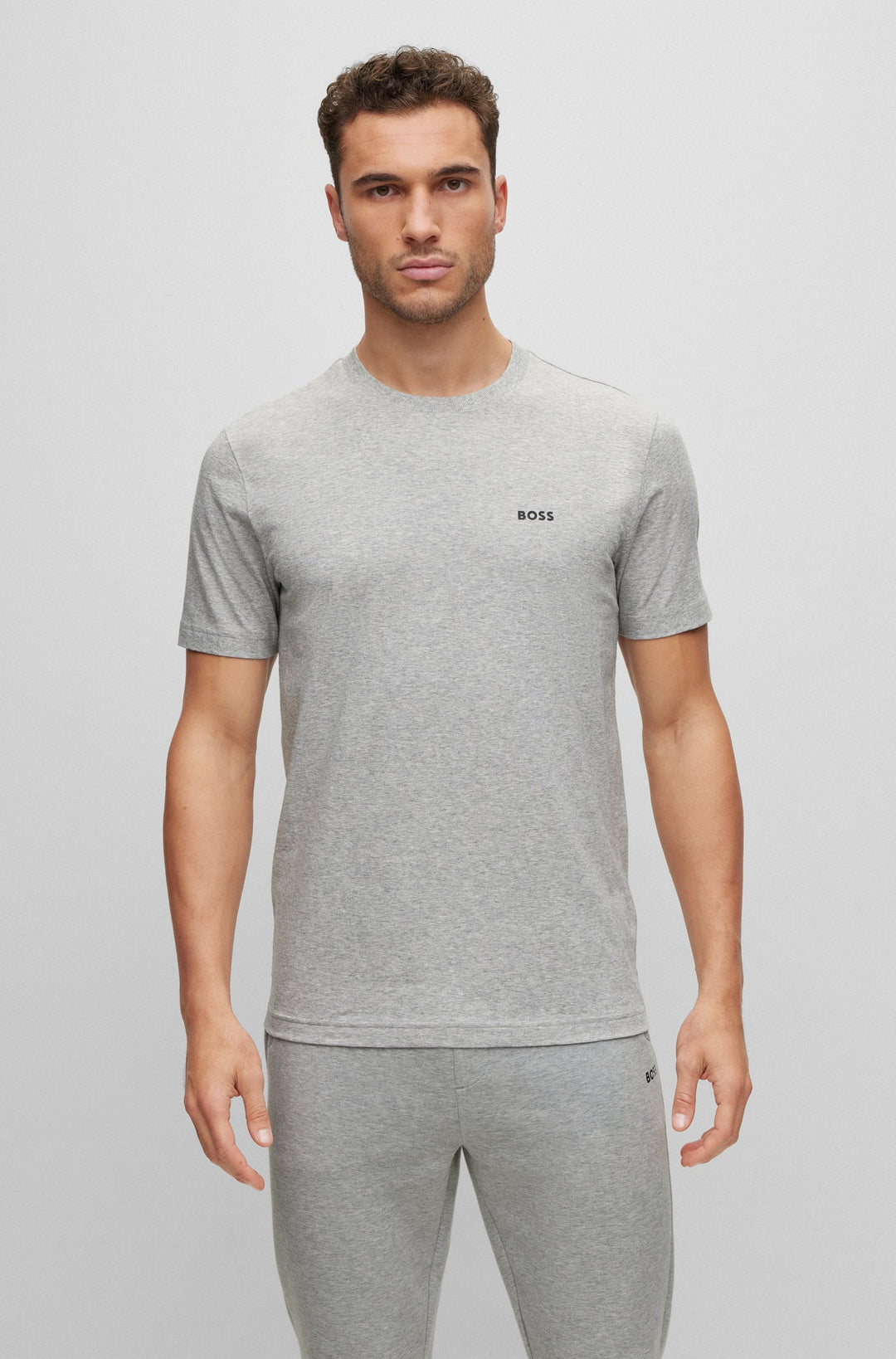 BOSS Regular Fit T-Shirts in Cotton - TEE 7 10213473 01-50491448- Concorde Fashion#color_grey-059