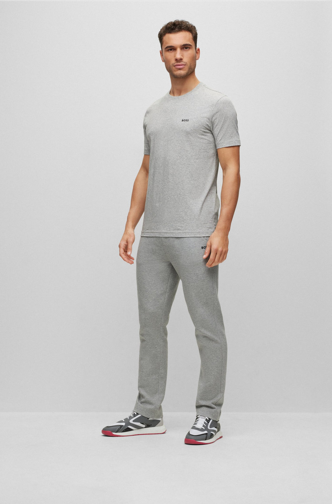 BOSS Regular Fit T-Shirts in Cotton - TEE 7 10213473 01-50491448- Concorde Fashion#color_grey-059