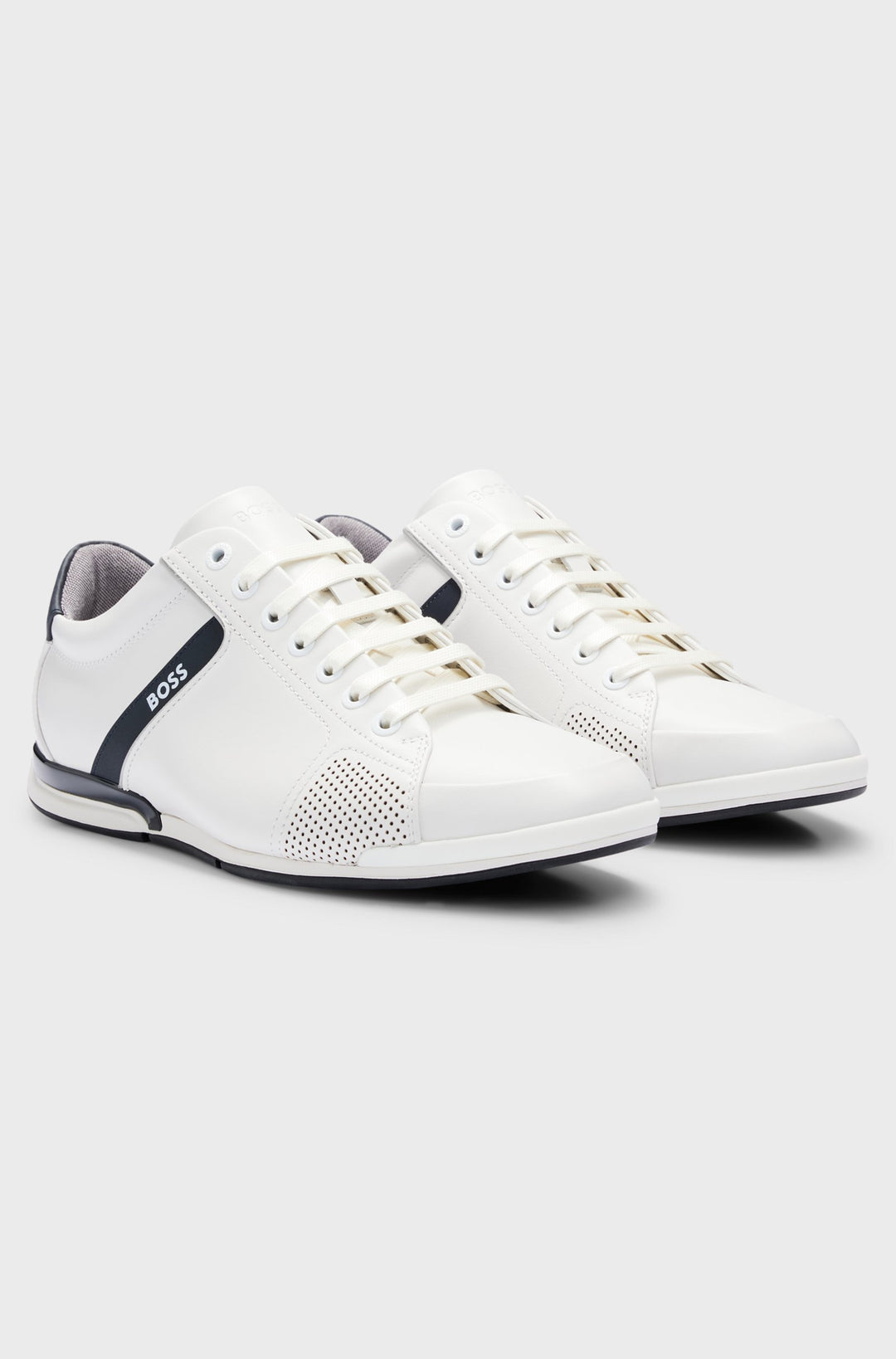 BOSS Casual Shoes Standard Sole - SATURN_LOWP_LUX4 A_N 50498282- Concorde Fashion#color_white-100